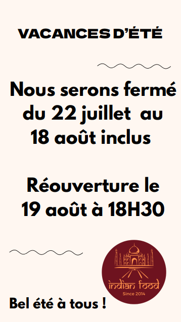 Fermeture estivale